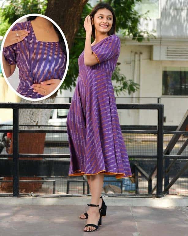 Wisteria Purple Nursing Dress