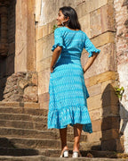 Berry Blue Senorita Ikat Dress