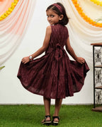 Maroon Glorious Kids Dress