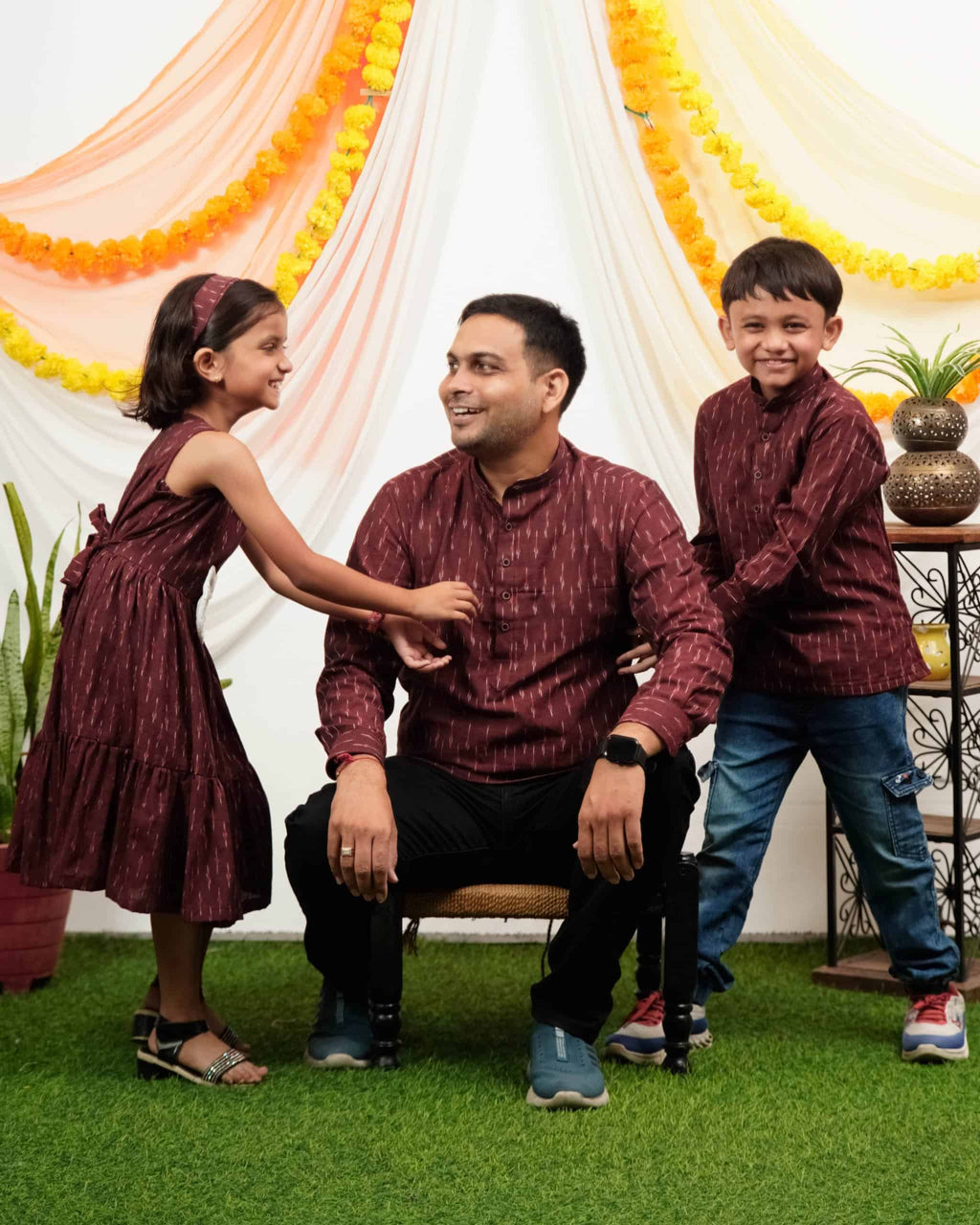 Maroon Glorious Father Kid Twining