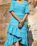 Berry Blue Senorita Ikat Dress