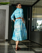 Blue Shibori Punch Dress