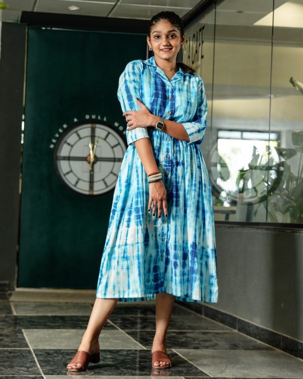 Blue Shibori Punch Dress