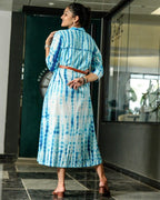 Blue Shibori Punch Dress
