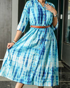 Blue Shibori Punch Dress