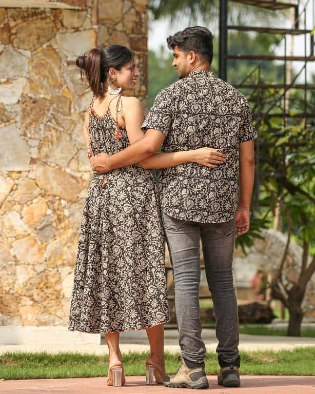Black Floral Kiara Couple