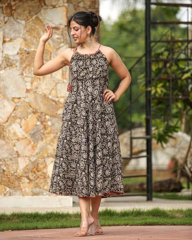 Black Floral Kiara Dress