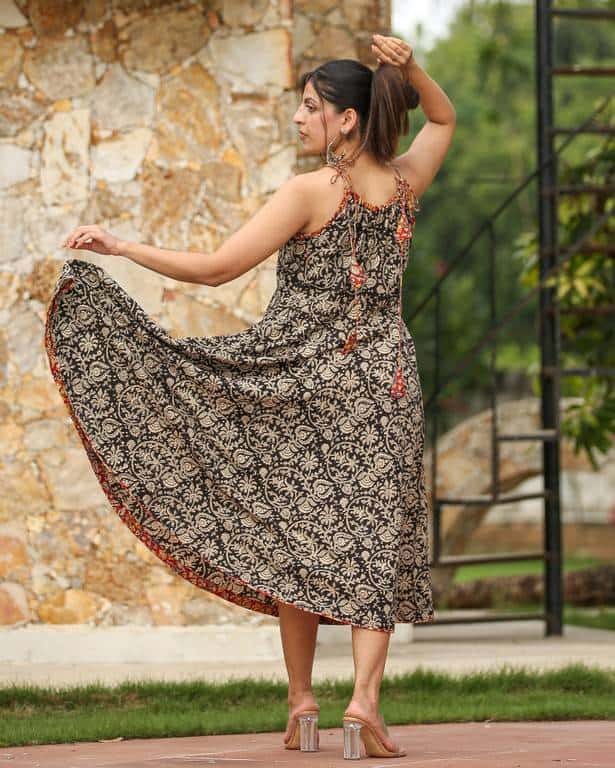 Black Floral Kiara Dress