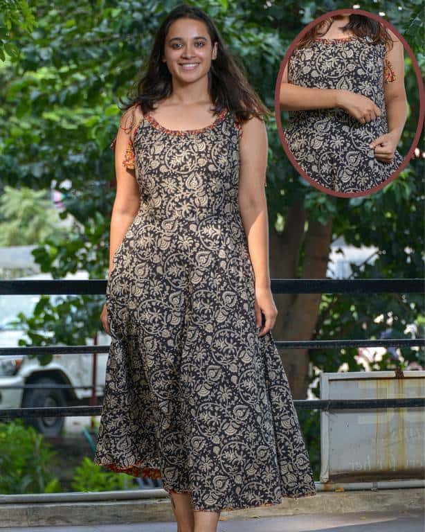 Black Floral Kiara Nursing Dress