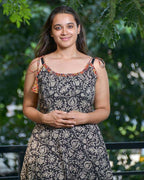 Black Floral Kiara Nursing Dress