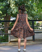 Black Maroon Blast Kids Dress