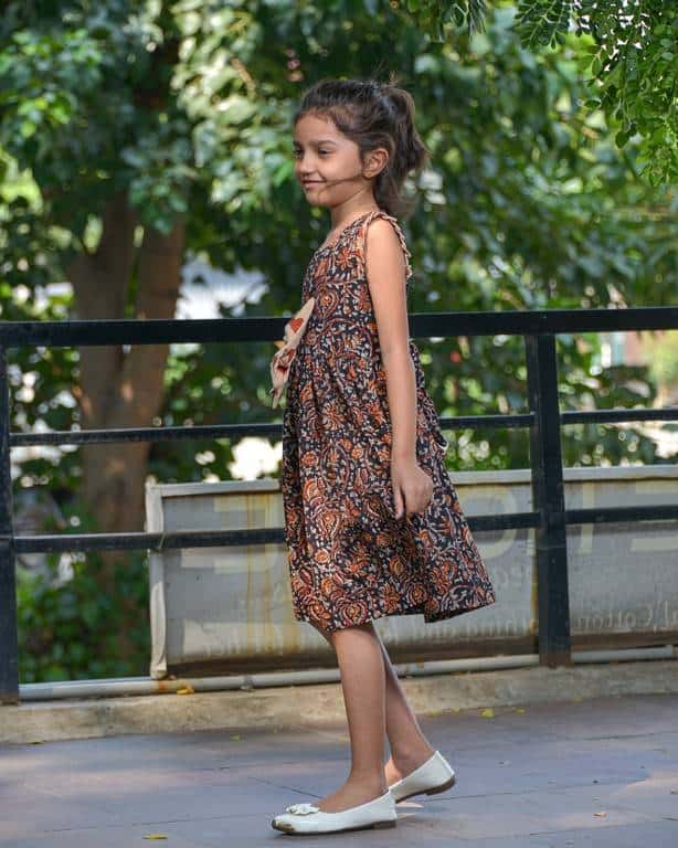Black Maroon Blast Kids Dress