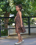 Black Maroon Blast Kids Dress