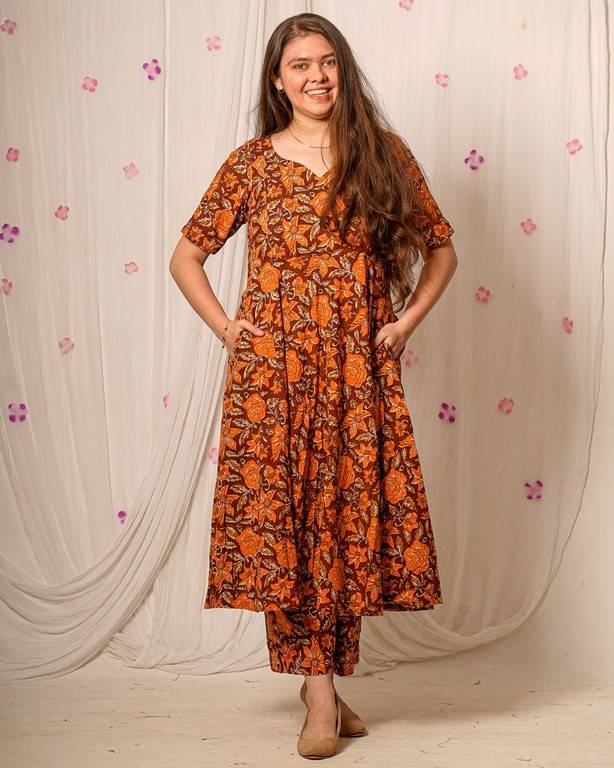 Brick Rose Kurta Nursing Set