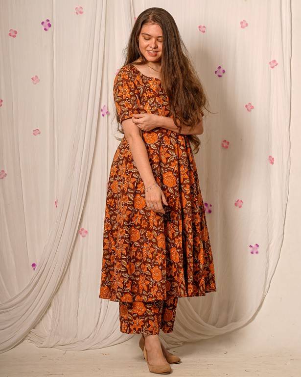 Brick Rose Kurta Nursing Set