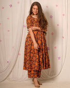 Brick Rose Kurta Nursing Set