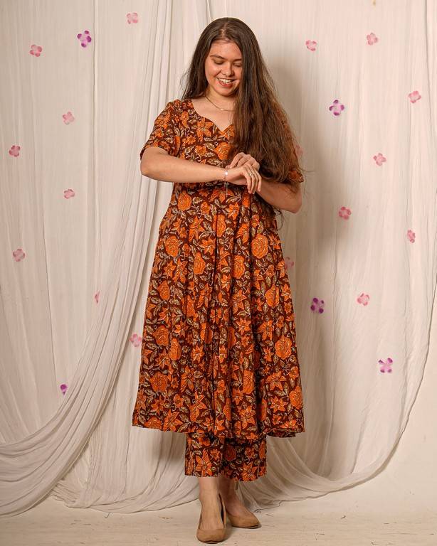 Brick Rose Kurta Nursing Set