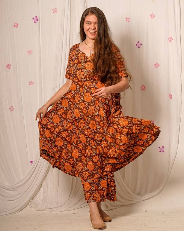 Brick Rose Kurta Nursing Set