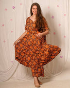 Brick Rose Kurta Nursing Set