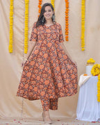 Brick Rose Kurta Set