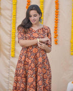 Brick Rose Kurta Set