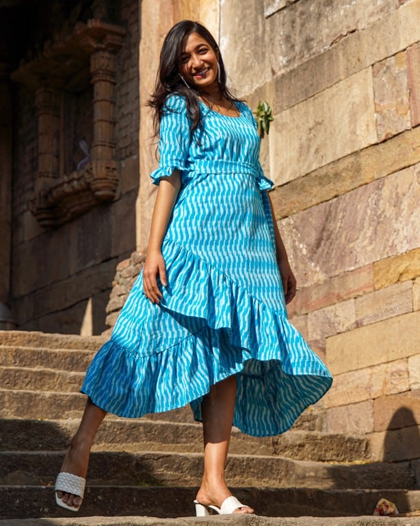 Berry Blue Senorita Ikat Dress