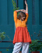 Canary Red Short Nursing Kurti