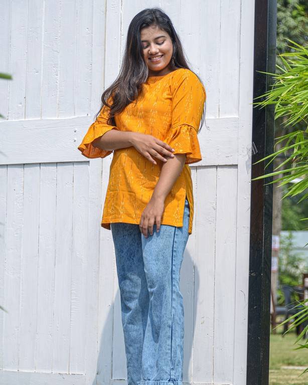 Canary Yellow Short Kurti