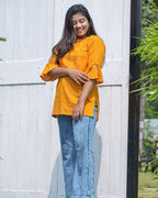 Canary Yellow Short Kurti
