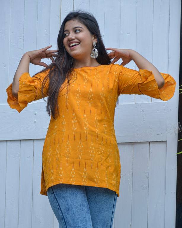 Canary Yellow Short Kurti
