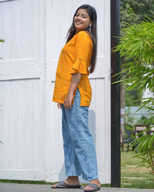 Canary Yellow Short Kurti