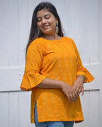 Canary Yellow Short Kurti