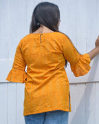 Canary Yellow Short Kurti