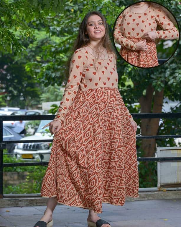 Cinnamon Whirl Nursing Dress