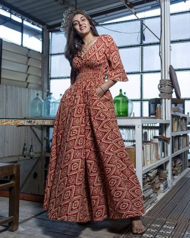 Cinnamon Whirl Slit Kirtle Dress Main image