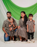 Black Floral Family Set