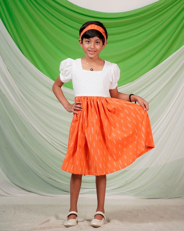 Orange Obsession Kids Dress Main image