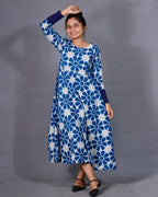 Indigo Floral Nursing Dress