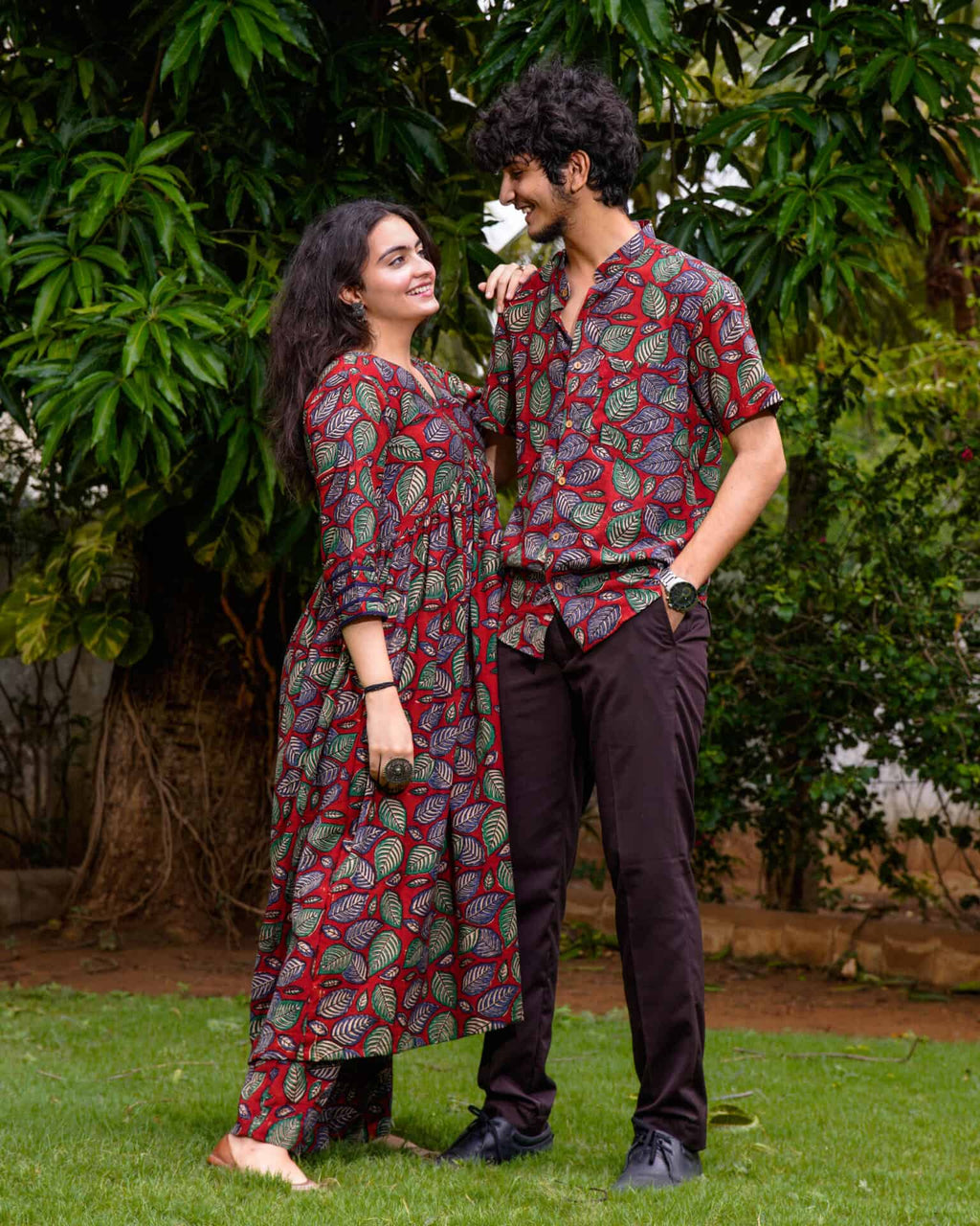 Berry Maroon Kurta Couple set