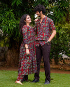 Berry Maroon Kurta Couple set