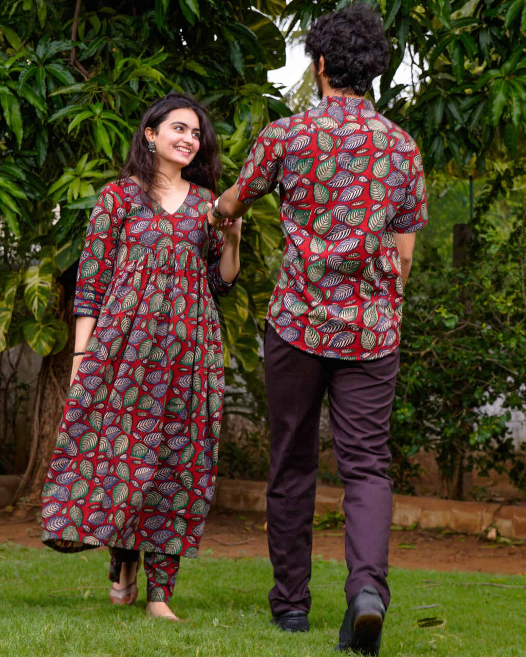 Berry Maroon Kurta Couple set
