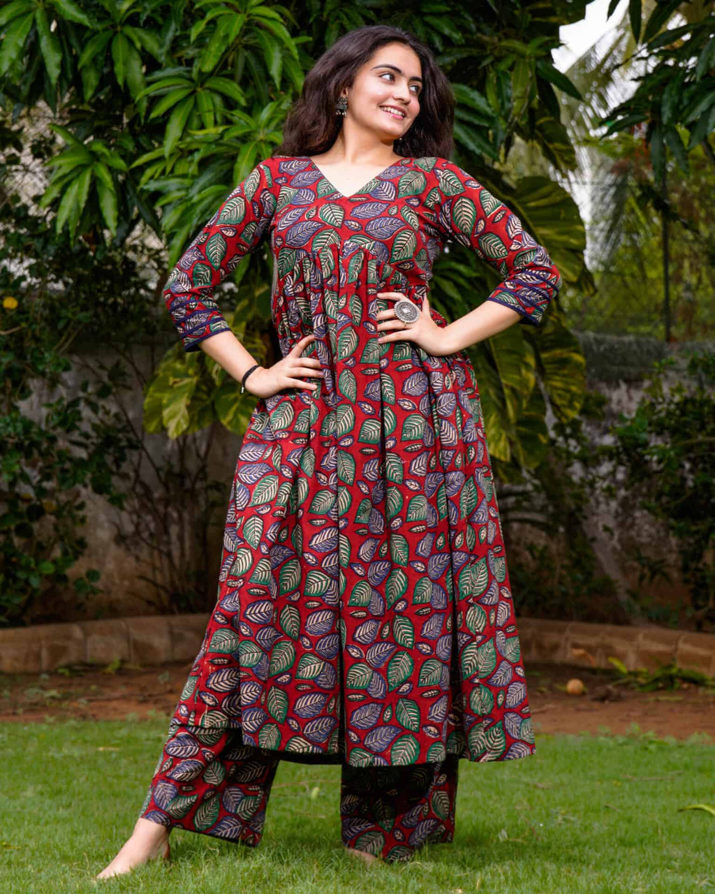 Berry Maroon Kurta Family Set