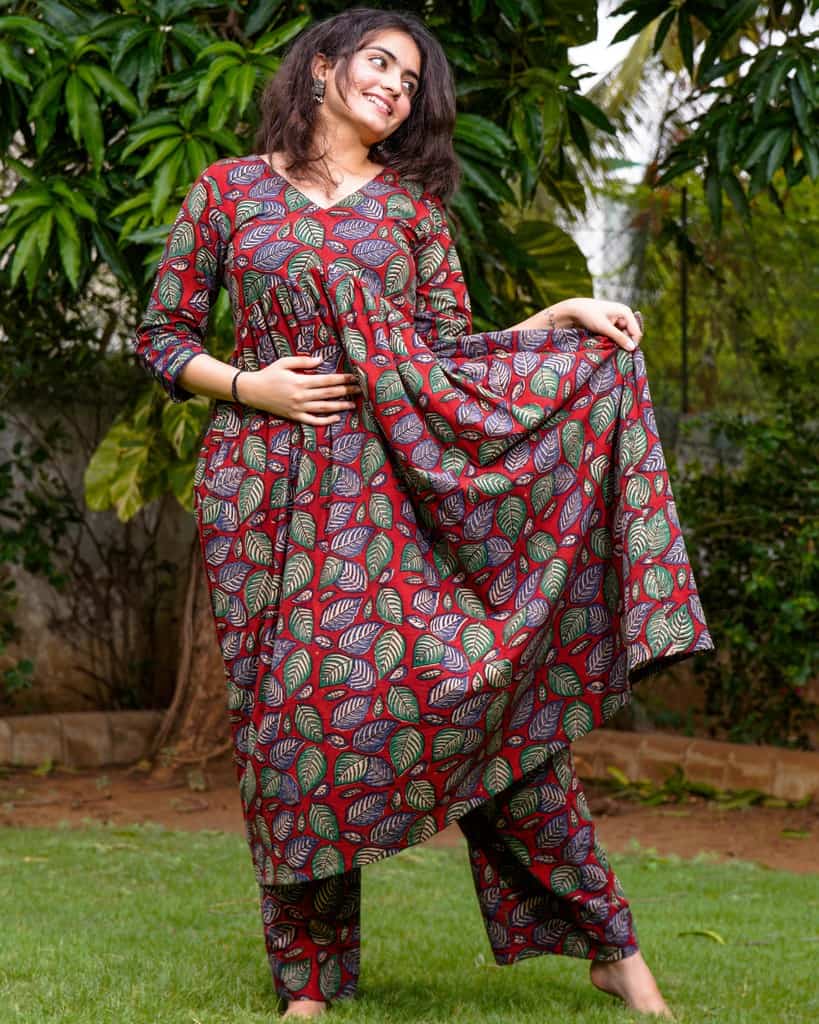 Berry Maroon Kurta Set