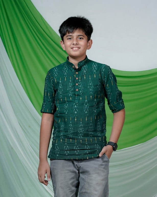 Canopy Green Kids Kurta