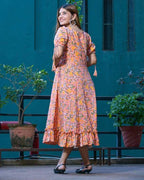 Coral Pearl Frill Dress