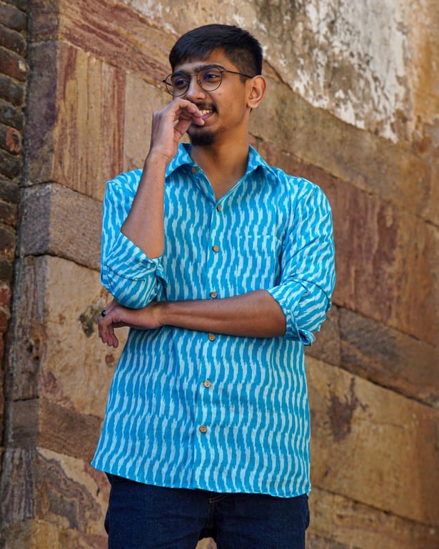 Berry Blue Ikat Shirt
