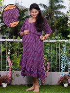 Wisteria Purple Senorita Ikat Nursing Dress