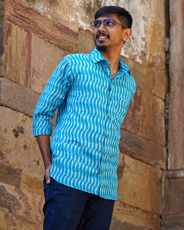 Berry Blue Ikat Shirt