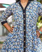 Blue Blossom Maternity Short Kurti