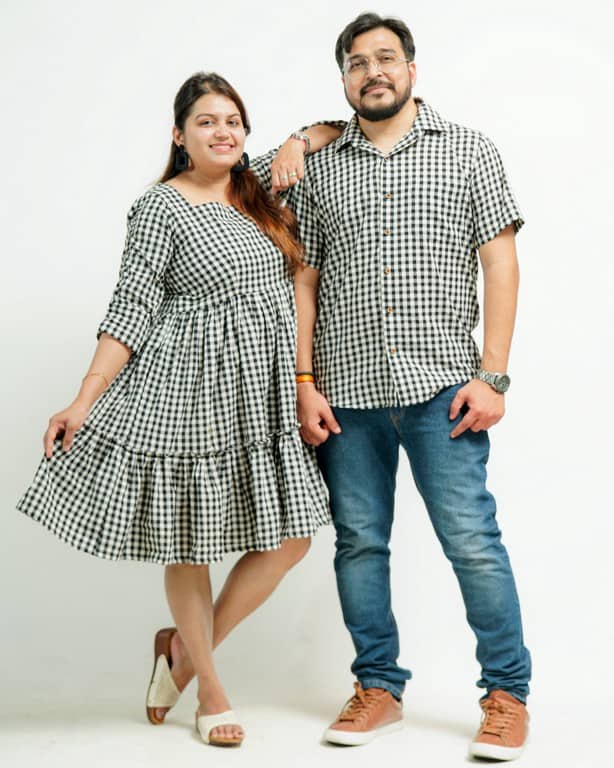 Ikat Checkered Family Set